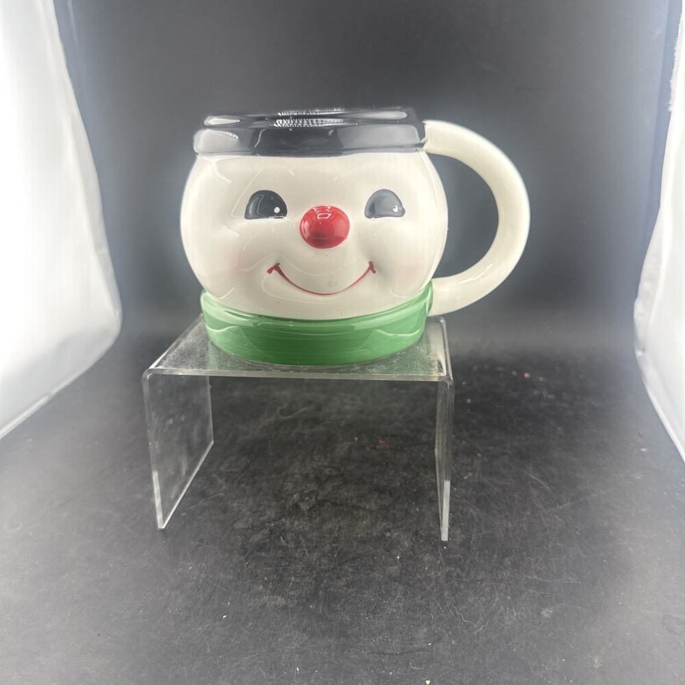 Target Home Vintage Style Ceramic Snowman Mug 2014 Christmas Cocoa Cup 20oz
